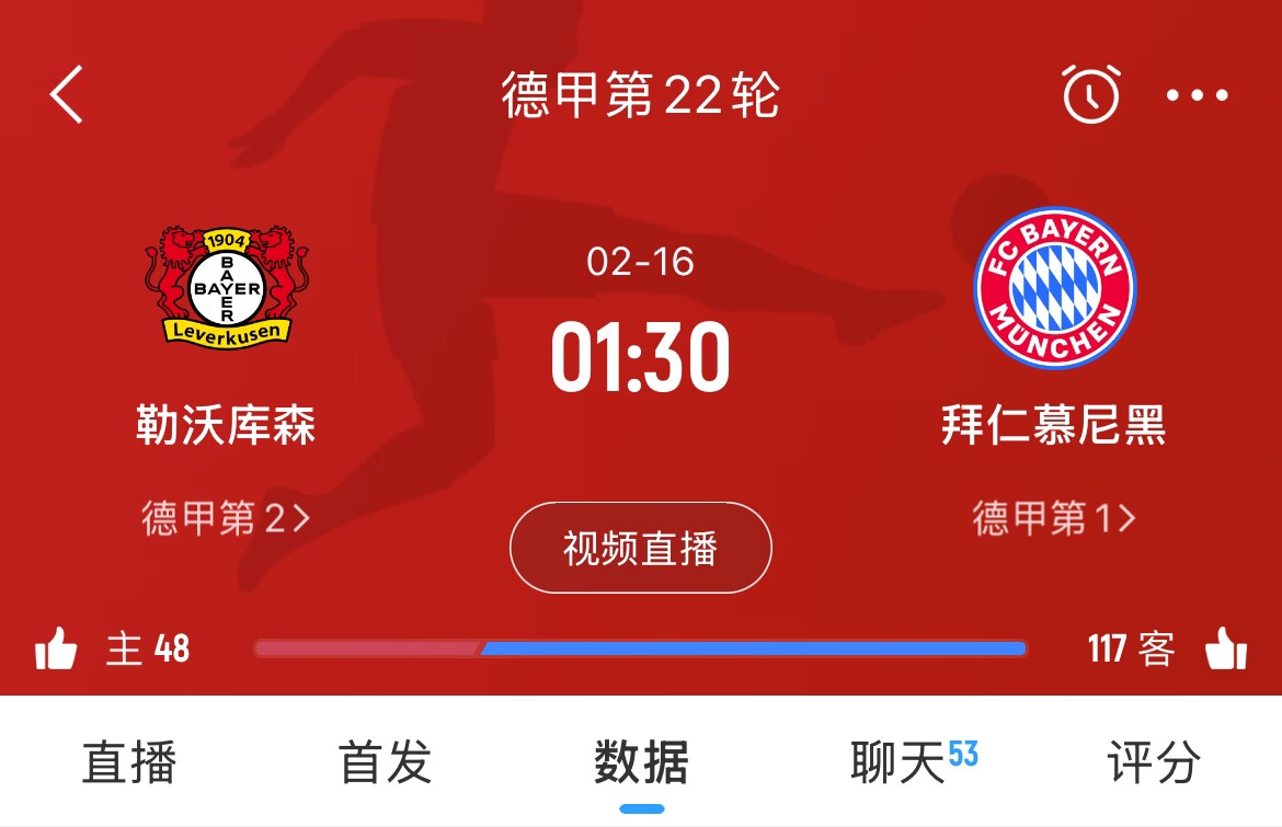  下輪決定冠軍？拜仁下場(chǎng)德甲將客戰(zhàn)勒沃庫(kù)森，若取勝將11分領(lǐng)跑