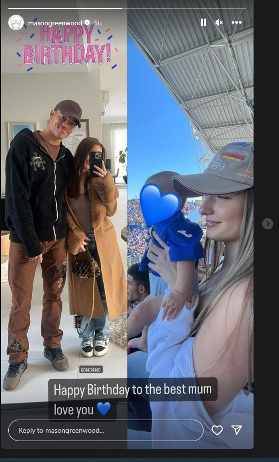  太陽報(bào)：格林伍德和女友的第二個女兒在本周早些時候出生