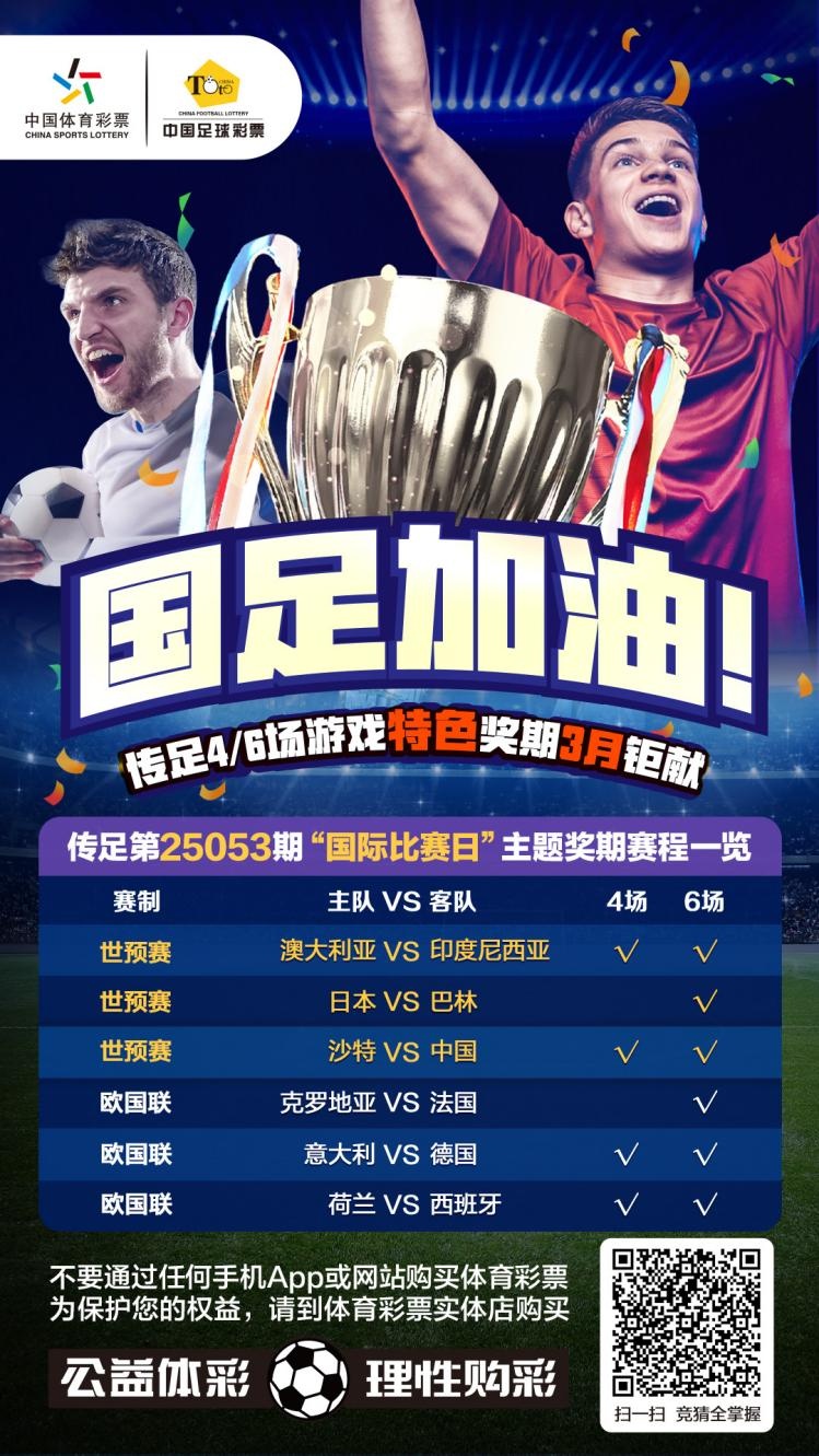  國足加油！傳足特色獎期第25053期聚焦國際比賽日