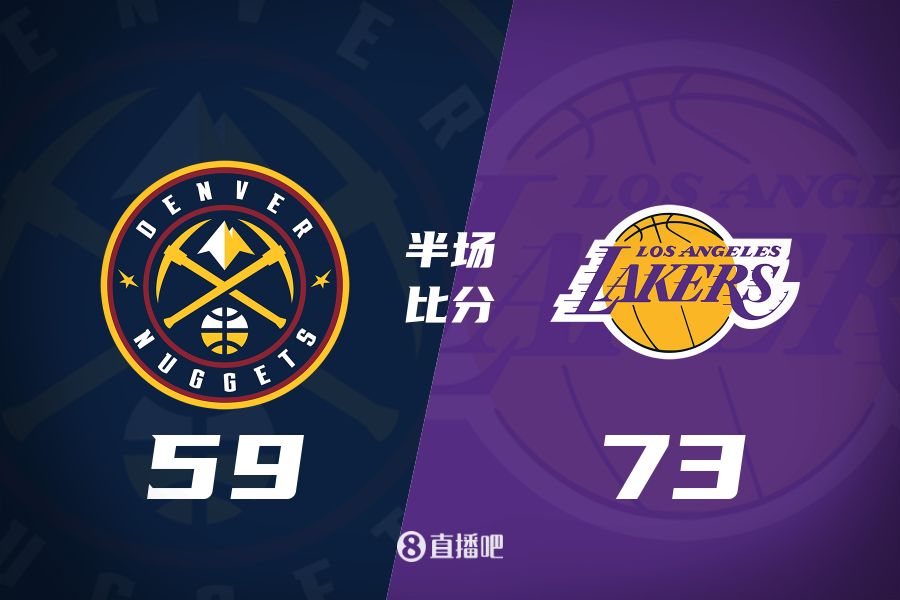  水銀瀉地的進攻火力次節(jié)暫緩！東契奇25分 湖人半場領(lǐng)先掘金14分