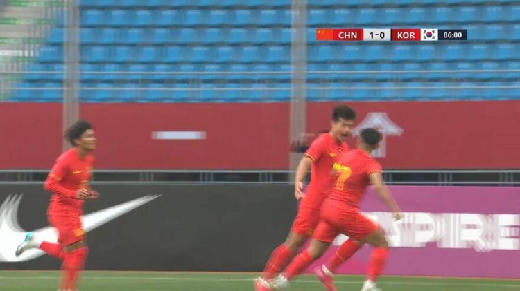 U22國足1-0韓國全場數據：控球率49%落后韓國，10射7正領先對手