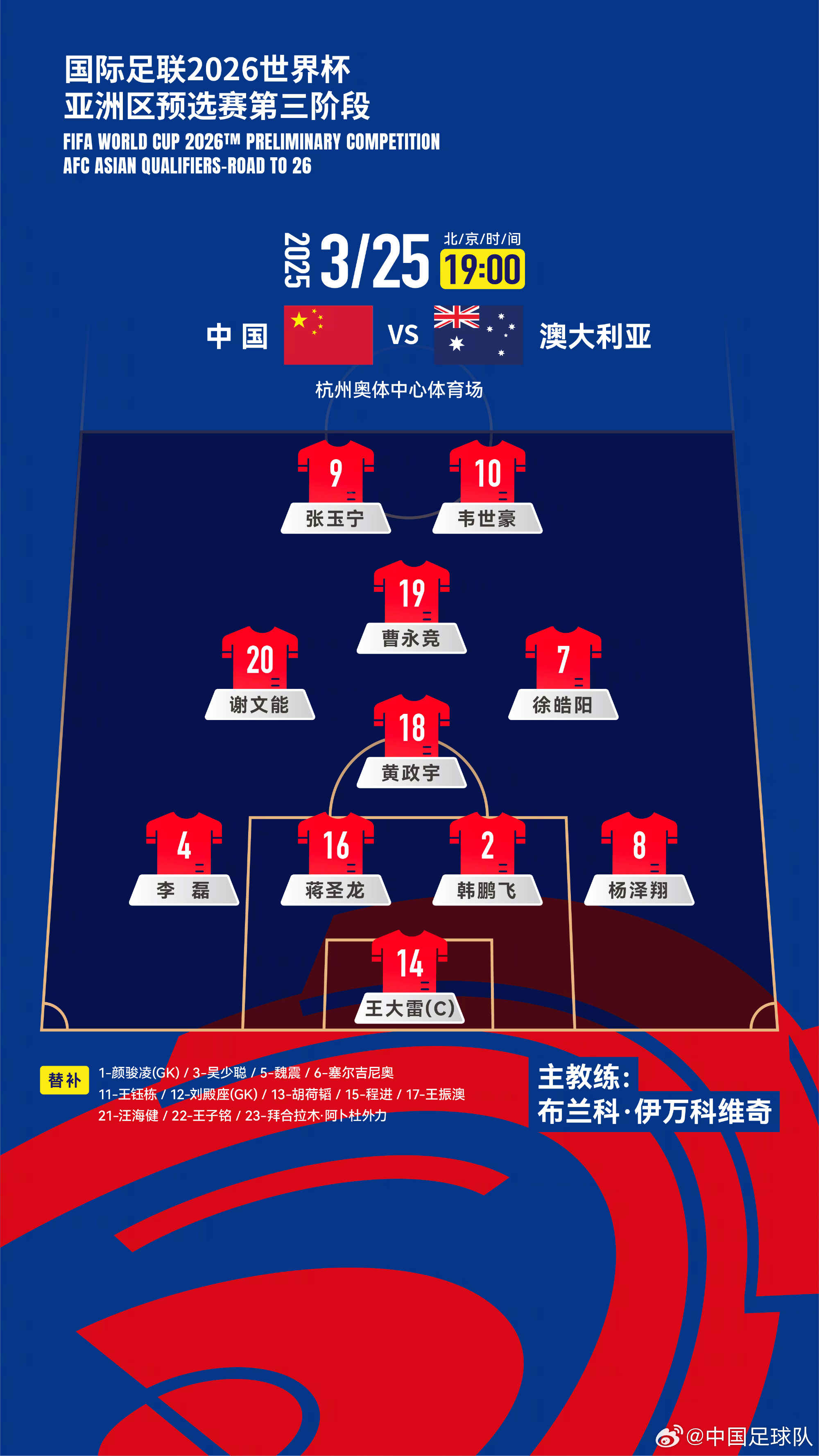  遭伊萬詬??！國足首發(fā)11人聯(lián)賽出場：僅4人鐵主力，楊澤翔0出場